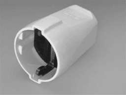 e6c5294c-0554-48ca-9987-e9b1bcd16475 SCHURRER K544MT/KWS Kupplung mit Schutzkontakt mit Tülle kalkweiß Verpackungseinheit:1ST – Bild 1