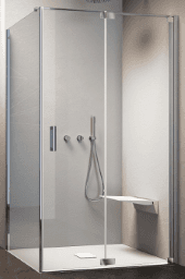 e772da02-dd1b-4ee2-aa22-57d7f7b99a94 ALVA AQDUORPFS90 ALVA Ora Pendelfalttür m. Stütze für SW 86,5-91/200cm, Chrom gl., ESG Verpackungseinheit:1ST – Bild 1