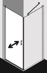 e7897a0c-bfbe-4daf-8bb4-124f1eff775c ALVA AQDUJUPTS90L ALVA Juna Pendeltür 1-tlg. links f. SW, 88,5-91/200cm, Silber HGL,ESG Cl. Verpackungseinheit:1ST – Bild 1