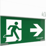 FISCHER SKU383SC.V2 AUTOTEST Wand-/Decken Notleuchte PVC, IP40, 3h, 21m, univers. Piktogramm-Set FISKU383SC.V2 Verpackungseinheit:1ST