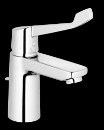 e7bf3150-af72-4b9e-a057-197a622d1de4 ALVA AQARBEWTK.1 ALVA Bela 1.0 Waschtischarmatur mit Klinikhebel u. Ablaufgarnitur, Chrom Verpackungseinheit:1ST – Bild 1