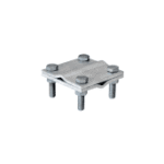 OBERMOSER BLKLE70-4RD/RDVZ Kreuzverbinder Stahl feuerverzinkt 70x70 x4 mm rund/rund  Verpackungseinheit:1ST