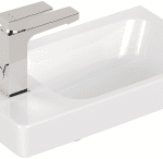 VILLEROY&BOCH 43854801 Villeroy & Boch Handwaschbecken Architectura 438548, 480 x 275 mm, Rechteck, Becken rechts, 1HL. mittleres Hahnloch durchgestochen, mit Überlauf, Weiß Alpin 438548 Verpackungseinheit:1ST