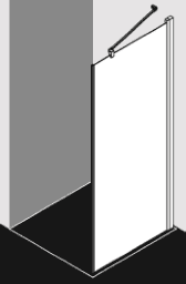 ebf507d2-8094-4aa2-a9e4-aedcb10d16a2 ALVA AQDUJUSWPT90L ALVA Juna Seitenwand links 88,5-91/200cm, Silber HGL, ESG Clean Verpackungseinheit:1ST – Bild 1