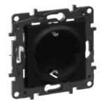 LEGRAND 864562 Niloe Step Schutzkontakt Steckdose Steck klemmen Kinderschutz Farbe: Schwarz NILOE STEP 864562 Verpackungseinheit:1ST