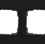 GIRA 0212409 Abdeckrahmen 2f Gira Esprit Alum.Schwarz m(lack.)  Verpackungseinheit:1ST