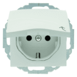 BERKER 47448989 Steckdose SCHUKO mit Klappdeckel u. erh. BS S.1 polarweiß glänzend  Verpackungseinheit:1ST