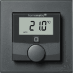 HOMEMATIC 159928A0 Wandthermostat mit Schaltausgang - für M arkenschalter anthrazit  Verpackungseinheit:1ST