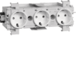 HAGER GS30019016 Steckdose 3-fach Wago Frontrast. vw  Verpackungseinheit:1ST