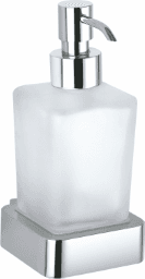 f0b7f8b1-4543-4836-94a5-52717add64c3 ALVA AQASAUSP ALVA Aura Seifenspender komplett Kristallglasbehälter satiniert, Chrom Verpackungseinheit:1ST – Bild 1