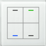 MDT BE-GTL4TW.01 KNX Glastaster II Light 4fach weiß Up  Verpackungseinheit:1ST