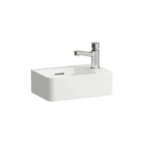 LAUFEN H8152800001061 Laufen VAL 815280 Handwaschbecken unterbaufähig  Saphirkeramik weiß 340x220x115 1 Hahnloch rechts mit Überlauf ,  asymmetrisch  Verpackungseinheit:1ST