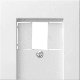 f13b0dc2-4805-43d4-8b1e-59664a25d21b GIRA 027603 Abdeckung für TAE und USB Anschlussdose System 55 reinweiß glänzend Verpackungseinheit:1ST – Bild 1