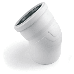 f167a5c8-4391-4520-93c9-de86d4642f53 REHAU 11231361001 RAUPIANO PLUS Bogen DN 110, 45 Grad, wandverstärkt Verpackungseinheit:1ST – Bild 1