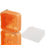 ALVA HWK105+D Hohlwand Abzweigkasten 105x105 mm Tiefe 45 mm, M16/20, incl. Deckel  Verpackungseinheit:1ST