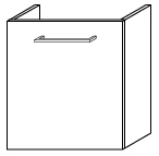 ALVA AQUS8VE ALVA Una Unterschrank für WT8 1 Tür, 40x46x21,7 cm, Veruna Eiche  Verpackungseinheit:1ST