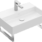 VILLEROY&BOCH 4A226001 Villeroy & Boch Waschbecken Memento 2.0 4A2260, 600 x 420 mm, Rechteck, 1HL. mittleres Hahnloch durchgestochen, mit Überlauf, Weiß Alpin 4A2260 Verpackungseinheit:1ST