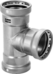 f7951567-82cf-487c-b6df-c15e7108d53c VIEGA 751 531 Viega Megapress S XL-T-Stück mit SC-Contur Stahl unlegiert, Zink-Nickel-Beschichtung, Modell 4218XL VdS-Zulassung DN: 100 D1: 4 D2: 4 D3: 4 4218XL Verpackungseinheit:1ST – Bild 1