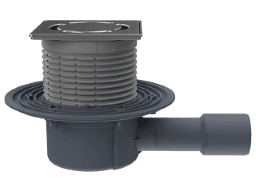 f8b3cf70-5833-497e-b78a-cbda10cdadba HUTTERER & LECHNER HL510N-3000 HL510N-3000 - Bodenablauf DN40/50 waagrecht mit Geruchsverschluss, 121x121mm Klick-Klack / 115x115mm 510N-3000 Verpackungseinheit:1ST – Bild 1