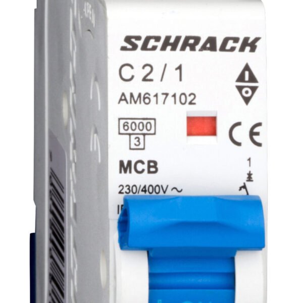 AM617102-- Leitungsschutzschalter AMPARO 6kA, C 2A, 1-polig<br><u>Verkaufseinheit: 1Stk</u>