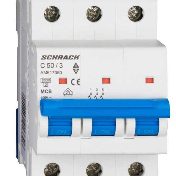 AM617350-- Leitungsschutzschalter AMPARO 6kA, C 50A, 3-polig<br><u>Verkaufseinheit: 1Stk</u>