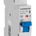AM617513-- Leitungsschutzschalter AMPARO 6kA, C 13A, 1+N, 1TE<br><u>Verkaufseinheit: 1Stk</u>