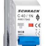 AM617540-- Leitungsschutzschalter AMPARO 6kA, C 40A, 1+N, 1TE<br><u>Verkaufseinheit: 1Stk</u>