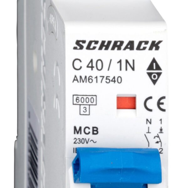 AM617540-- Leitungsschutzschalter AMPARO 6kA, C 40A, 1+N, 1TE<br><u>Verkaufseinheit: 1Stk</u>