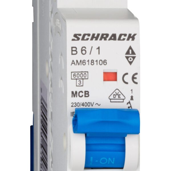 AM618106-- Leitungsschutzschalter AMPARO 6kA, B 6A, 1-polig<br><u>Verkaufseinheit: 1Stk</u>