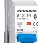 AM618510-- Leitungsschutzschalter AMPARO 6kA, B 10A, 1+N, 1TE<br><u>Verkaufseinheit: 1Stk</u>