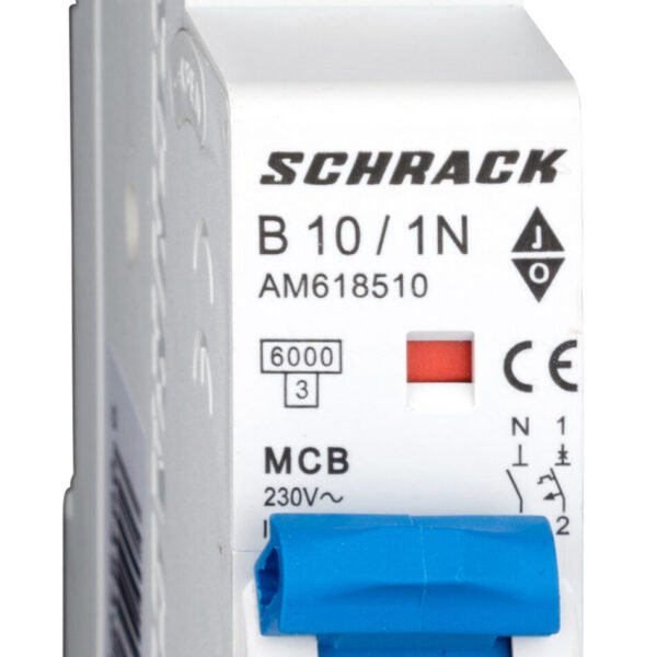 AM618510-- Leitungsschutzschalter AMPARO 6kA, B 10A, 1+N, 1TE<br><u>Verkaufseinheit: 1Stk</u>