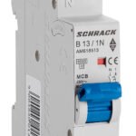 AM618513-- Leitungsschutzschalter AMPARO 6kA, B 13A, 1+N, 1TE<br><u>Verkaufseinheit: 1Stk</u>