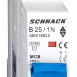 AM618525-- Leitungsschutzschalter AMPARO 6kA, B 25A, 1+N, 1TE<br><u>Verkaufseinheit: 1Stk</u>