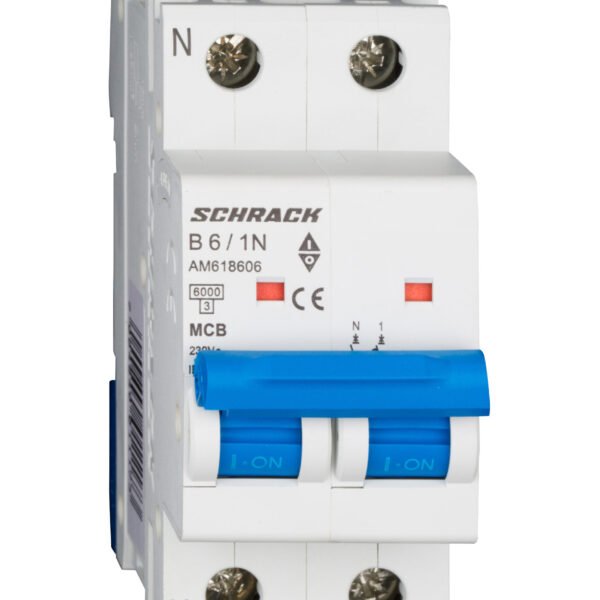 AM618606-- Leitungsschutzschalter AMPARO 6kA, B 6A, 1+N<br><u>Verkaufseinheit: 1Stk</u>