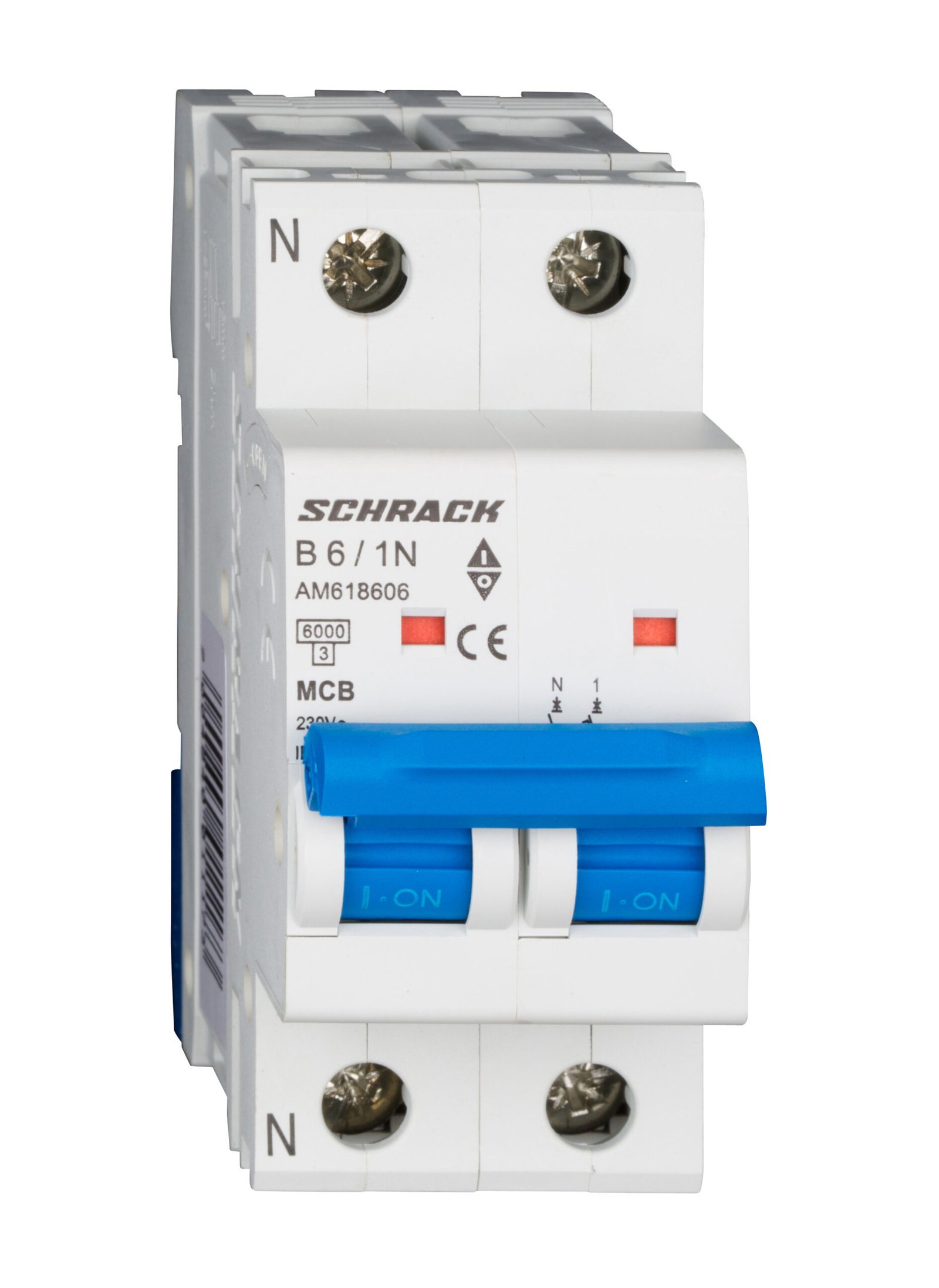 f_am618606- AM618606-- Leitungsschutzschalter AMPARO 6kA, B 6A, 1+N<br><u>Verkaufseinheit: 1Stk</u> – Bild 1