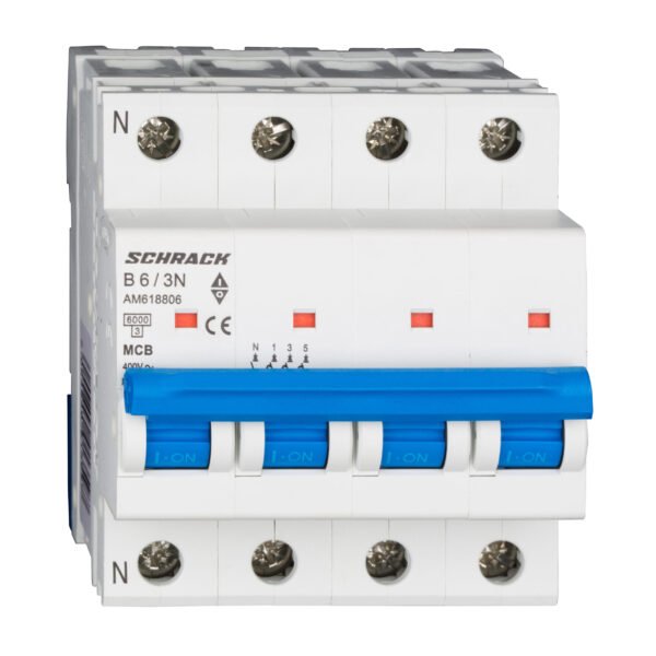 AM618806-- Leitungsschutzschalter AMPARO 6kA, B 6A, 3+N<br><u>Verkaufseinheit: 1Stk</u>