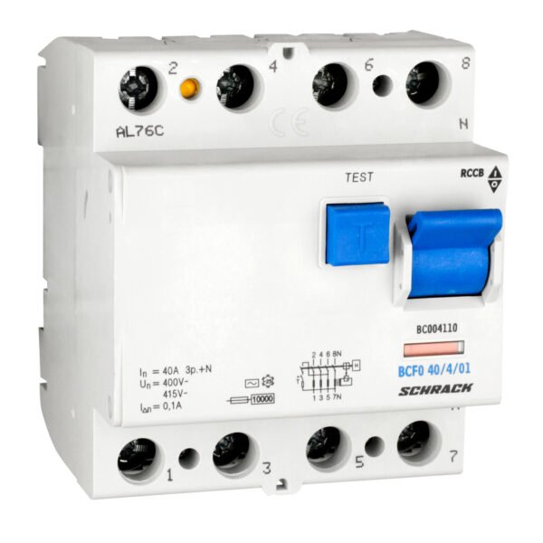 BC004110-- FI-Schalter 40A, 4-polig, 100mA, Typ AC<br><u>Verkaufseinheit: 1Stk</u>