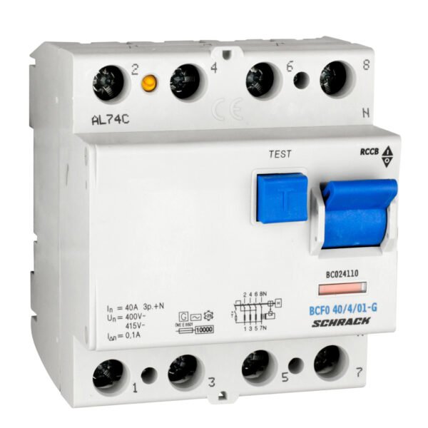 BC024110-- FI-Schalter, 40A, 4-polig, 100mA, Bauart G, Typ AC<br><u>Verkaufseinheit: 1Stk</u>