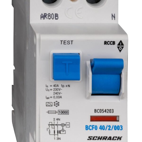 BC054203-- FI-Schalter, 40A, 2-polig, 30mA, Typ A (Puls)<br><u>Verkaufseinheit: 1Stk</u>