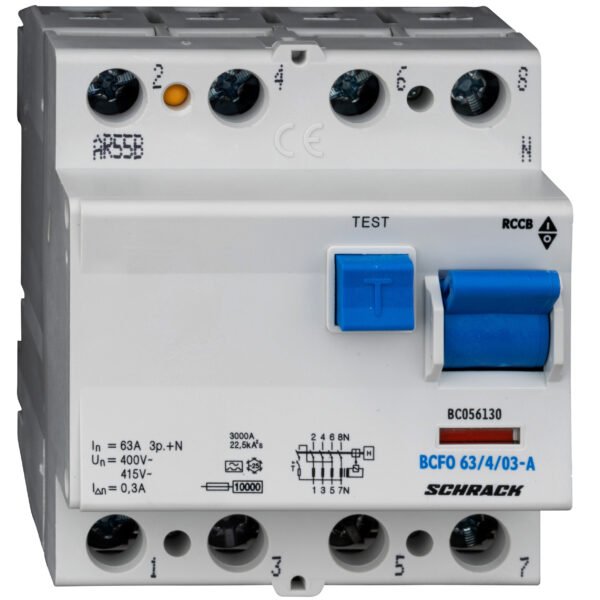BC056130-- FI-Schalter, 63A, 4-polig, 300mA, Typ A (Puls)<br><u>Verkaufseinheit: 1Stk</u>