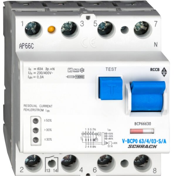 BCP66630-- PRIORI FI-Schalter 63A, 4-polig 300mA, vsf, Bauart S, Typ A<br><u>Verkaufseinheit: 1Stk</u>