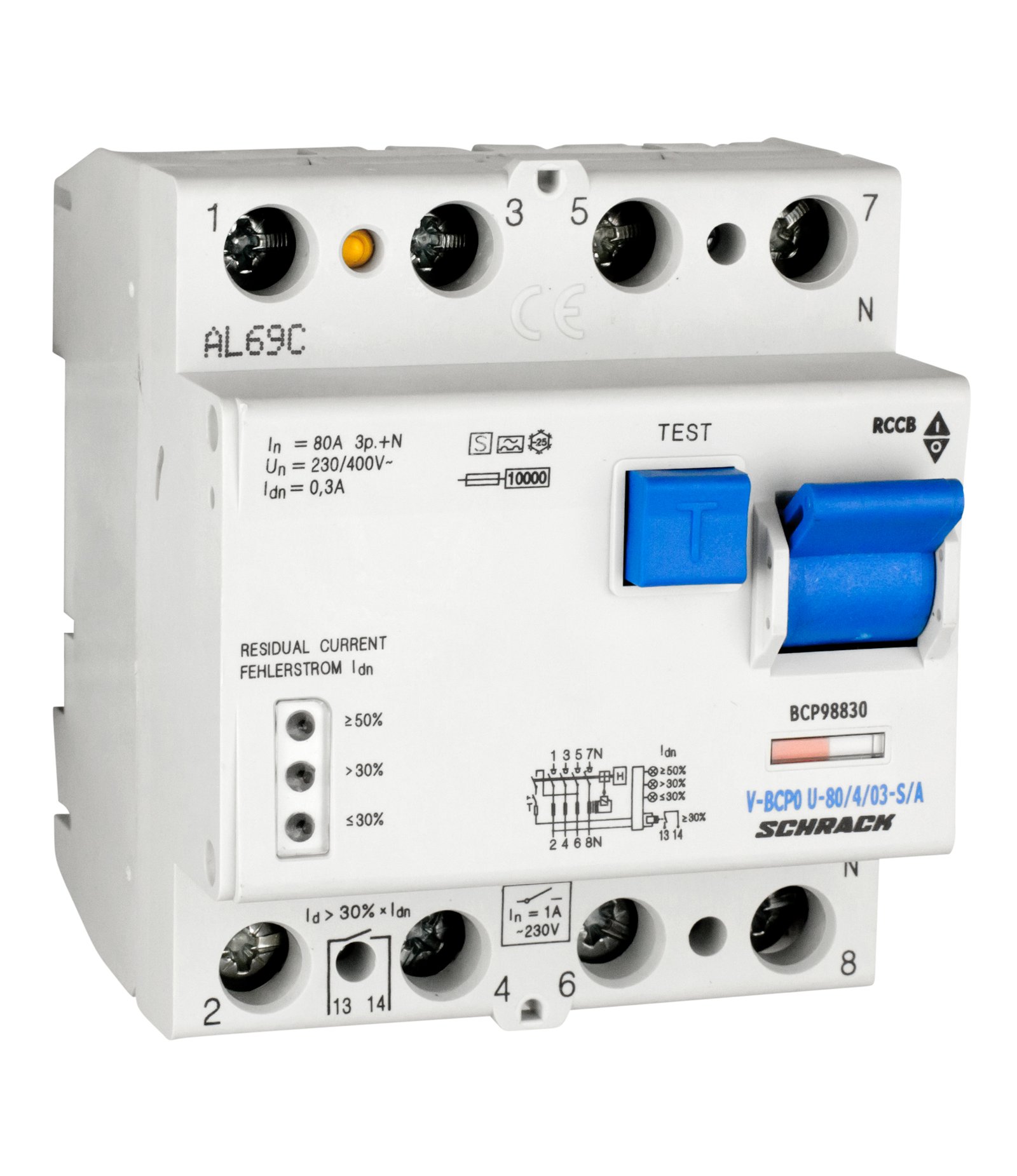 Hauptansicht neu BCP98830-- PRIORI FI-Schalter 80A, 4-polig,300mA,vsf, S, Typ A, FU-fest<br><u>Verkaufseinheit: 1Stk</u> – Bild 1