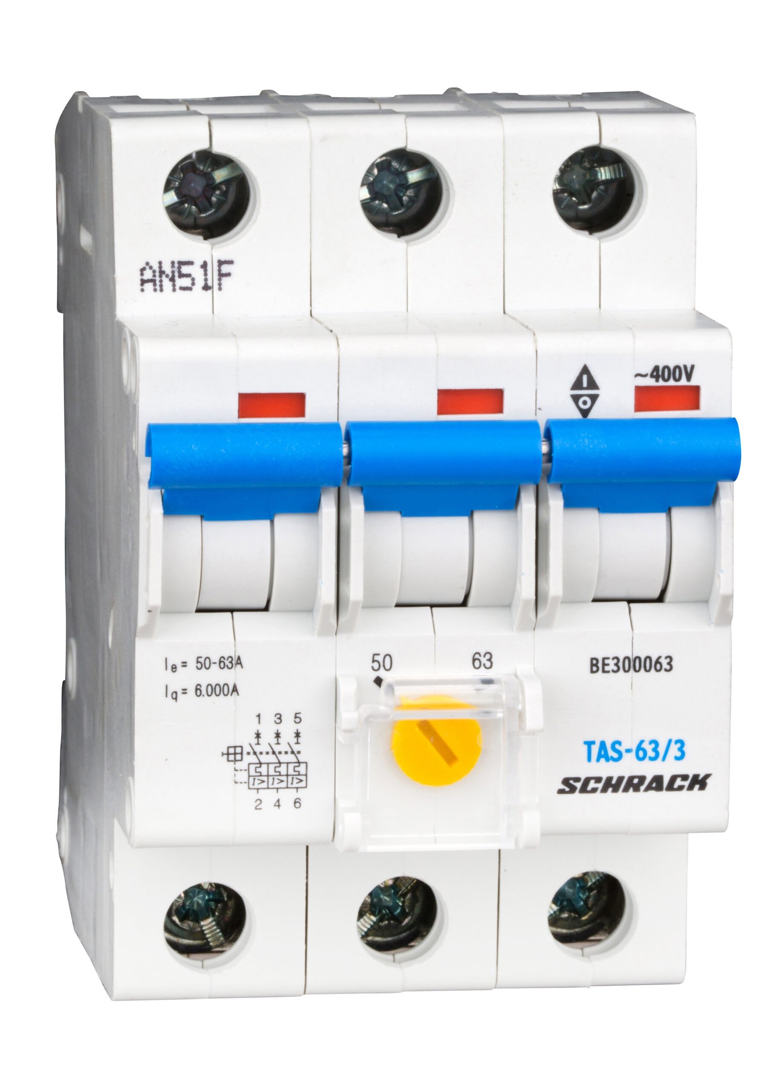 f_be300063- BE300063-- Tarifschalter 63 A, 3-polig, Serie TAS, Bereich 50 - 63A<br><u>Verkaufseinheit: 1Stk</u> – Bild 1