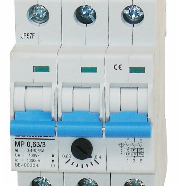 BE400304-- Motorschutzschalter 0,40-0,63A, 3-polig<br><u>Verkaufseinheit: 1Stk</u>