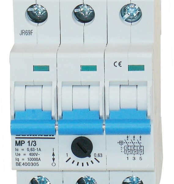 BE400305-- Motorschutzschalter 0,63-1,0A, 3-polig<br><u>Verkaufseinheit: 1Stk</u>