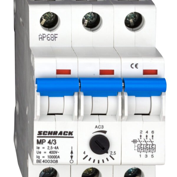 BE400308-- Motorschutzschalter 2,5-4,0A, 3-polig<br><u>Verkaufseinheit: 1Stk</u>