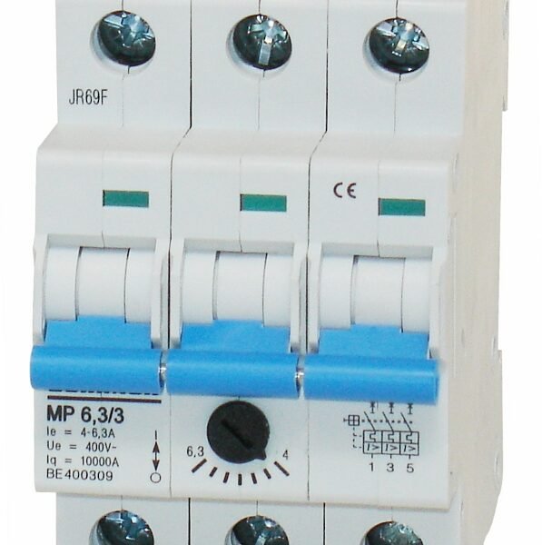 BE400309-- Motorschutzschalter 4,0-6,3A, 3-polig<br><u>Verkaufseinheit: 1Stk</u>