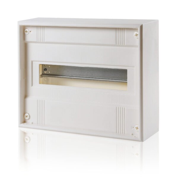 BK003121-- Aufputz Verteiler 1-reihig, 12TE, reinweiß, ohne Türe<br><u>Verkaufseinheit: 1Stk</u>