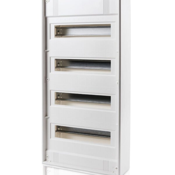 BK003124-- Aufputz Verteiler 4-reihig, 48TE, reinweiß, ohne Türe<br><u>Verkaufseinheit: 1Stk</u>