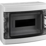 BK050202-- Aufputzverteiler 1-reihig, 12TE, IP65, transparente Tür<br><u>Verkaufseinheit: 1Stk</u>